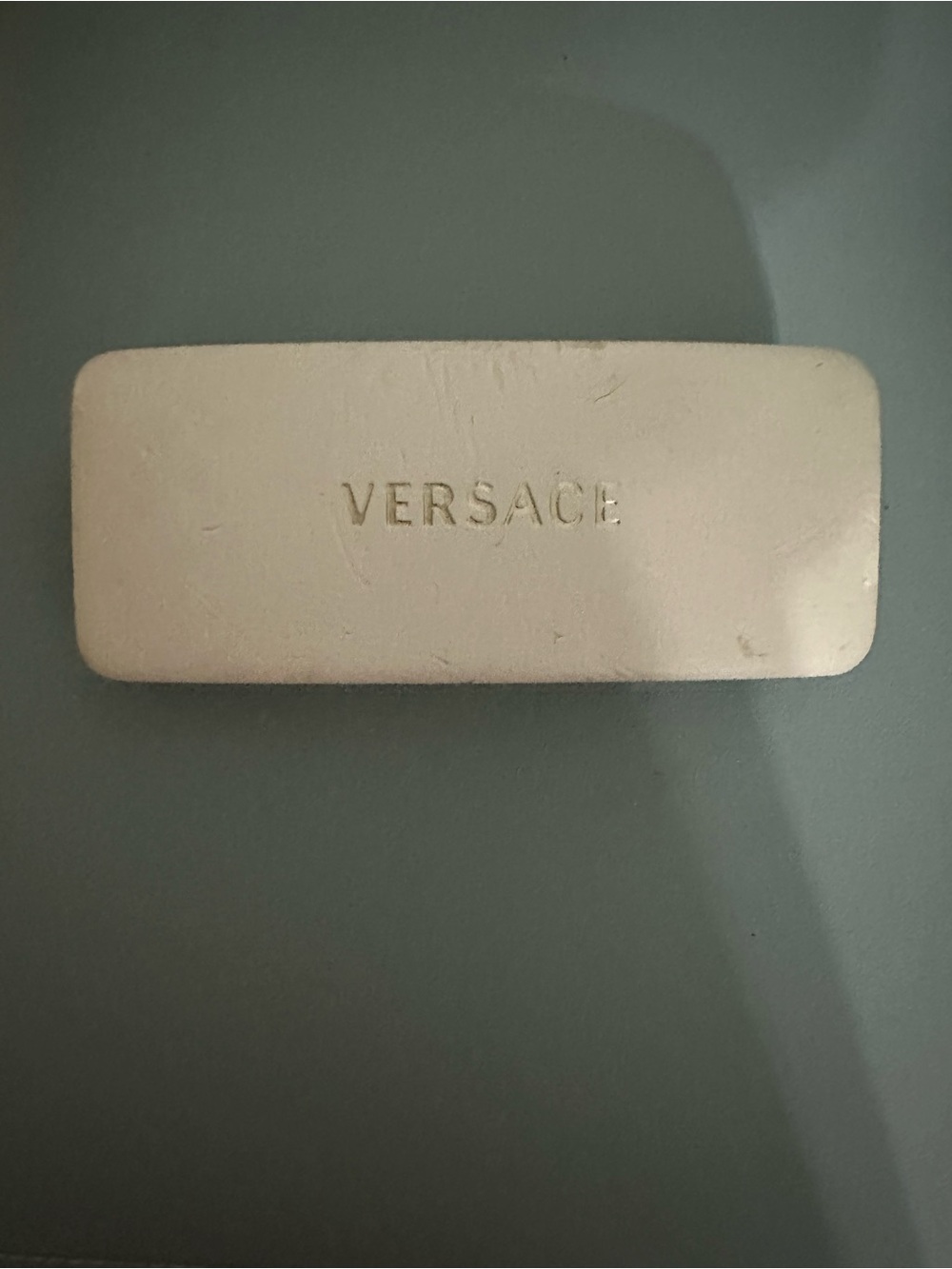 Versace White Hard Shell Sunglasses Case Only 6.5” x 3”